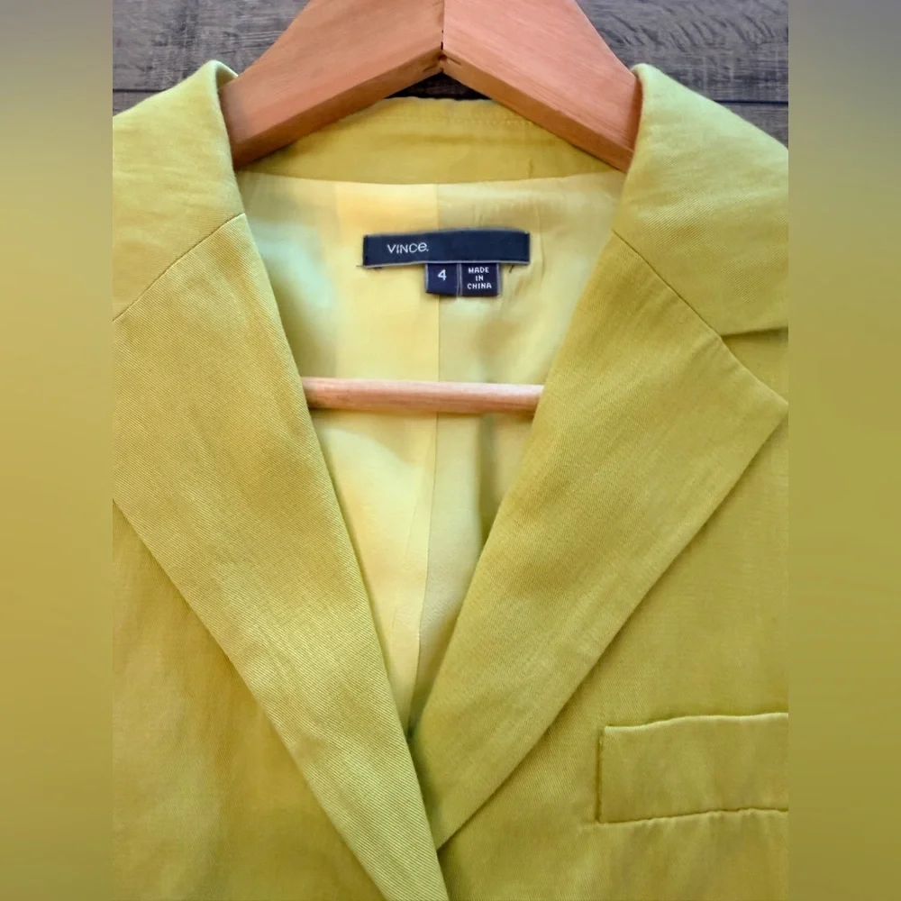 Vince Blazer Lemon Lime Size 4 - Picture 8 of 8